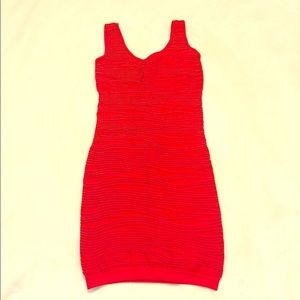 Bright red Bebe dress